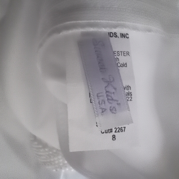 Dresses Sz 6 Girls White Pleated Satin Pocketed - Picture 5 of 16